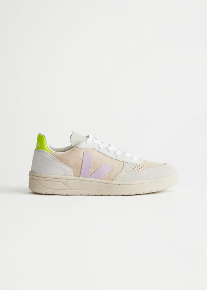 Other Stories Veja V-10 Suede Sneakers - Pink