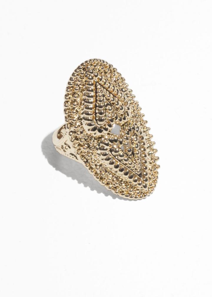 Other Stories Embellished Ring - Gold