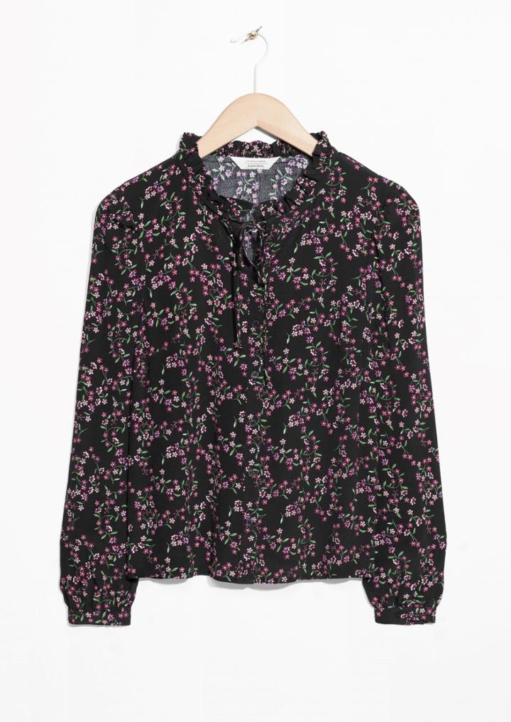Other Stories Tie Neck Blouse