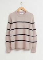 Other Stories Relaxed Alpaca Striped Sweater - Rust