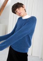 Other Stories Wool Blend Knit Sweater - Blue