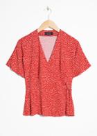 Other Stories Printed Wrap Blouse - Red