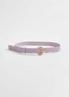 Other Stories Braided Leather Belt - Purple