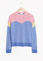 Other Stories Colour Block Glitter Sweater