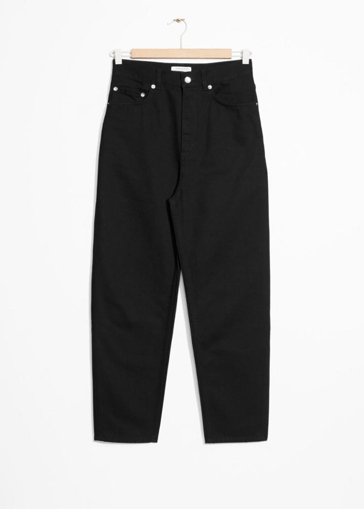 Other Stories Tapered Ankle Jeans - Black