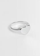 Other Stories Heart Signet Ring - Silver