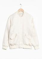 Other Stories Lustrous Bomber Jacket - Beige