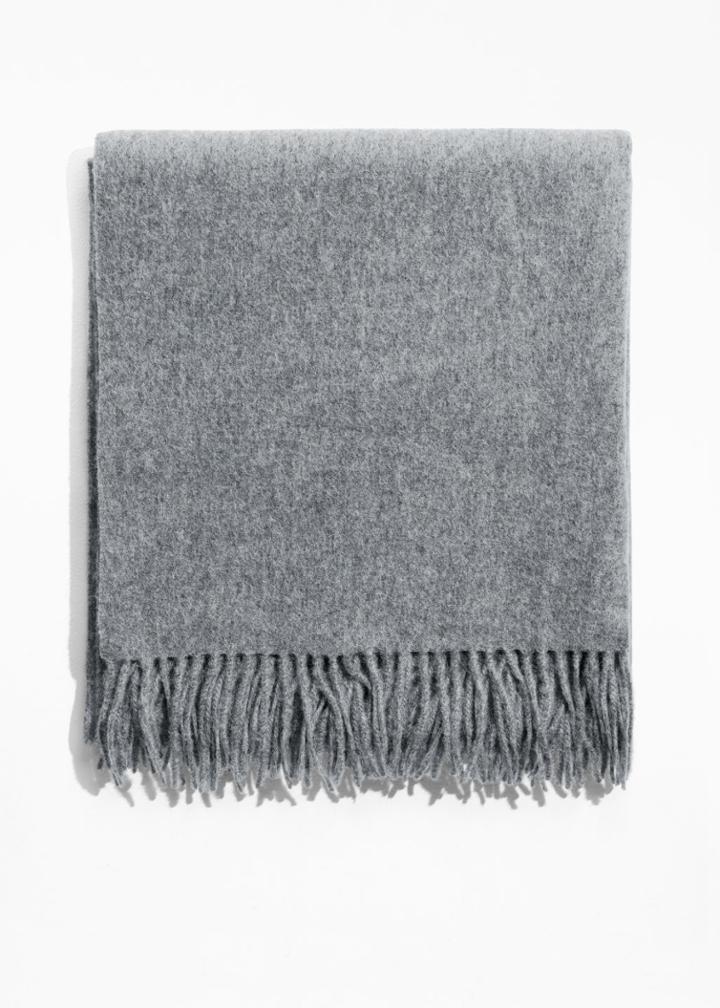 Other Stories Oversized Wool Scarf - Grey