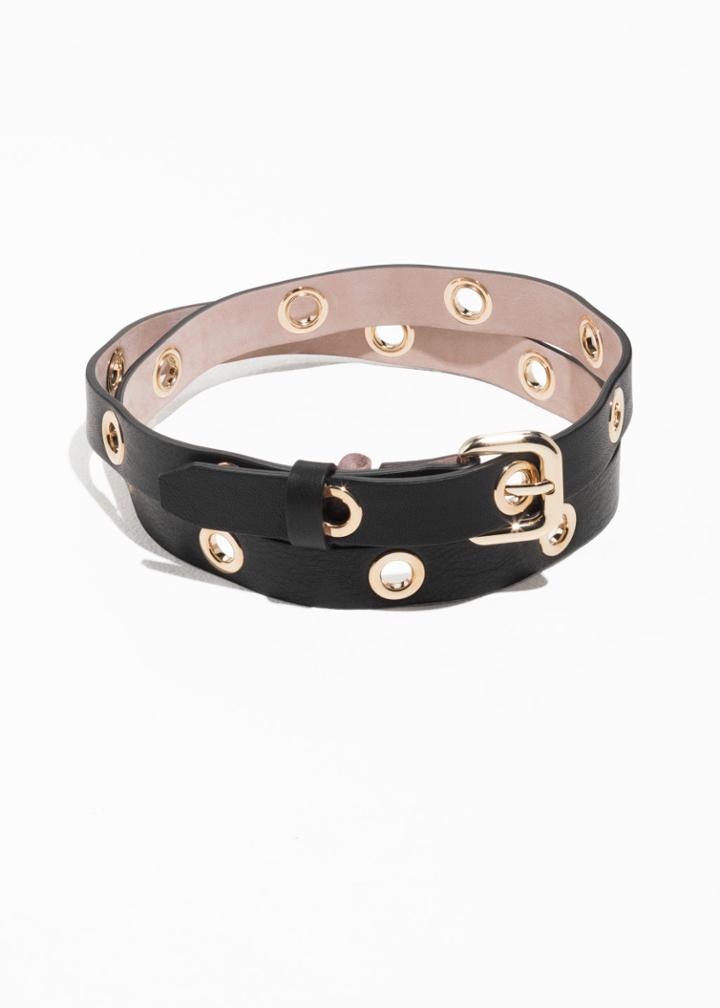 Other Stories Grommet Belt - Black