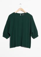 Other Stories Puff Sleeve Blouse - Green