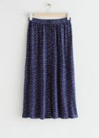 Other Stories Buttoned Midi Skirt - Blue