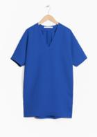 Other Stories Pleated V-neck Dress