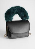 Other Stories Faux Fur Handle Mini Bag - Black