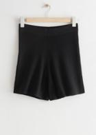 Other Stories Knitted Shorts - Black