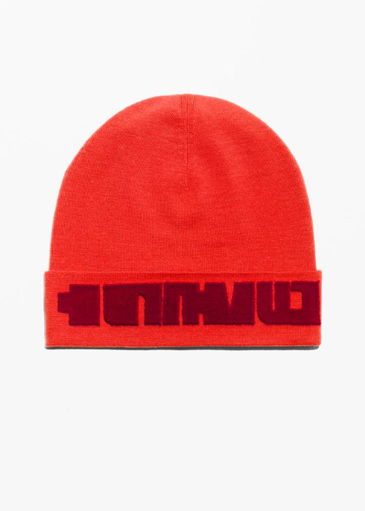 Other Stories Merino Wool Beanie - Red