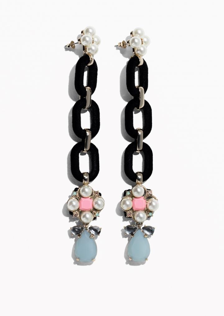 Other Stories Pearlescent Chain Earrings