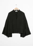 Other Stories Oversized Sleeve Blouse - Black