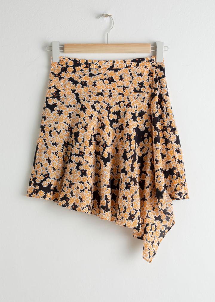 Other Stories Floral Handkerchief Mini Skirt - Yellow