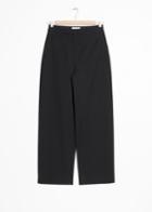 Other Stories Cotton Blend Chinos - Black