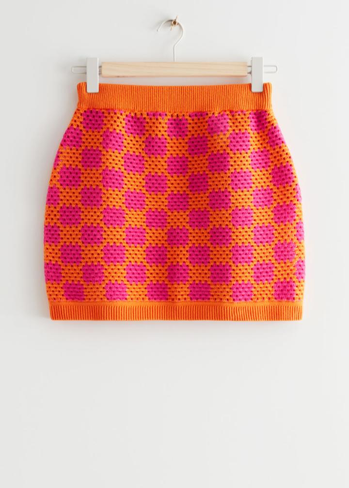 Other Stories Crocheted Mini Skirt - Pink