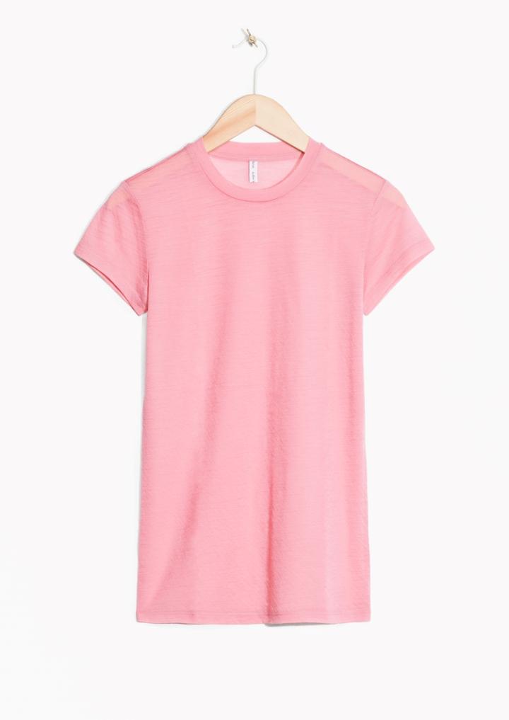 Other Stories Sheer Wool T-shirt