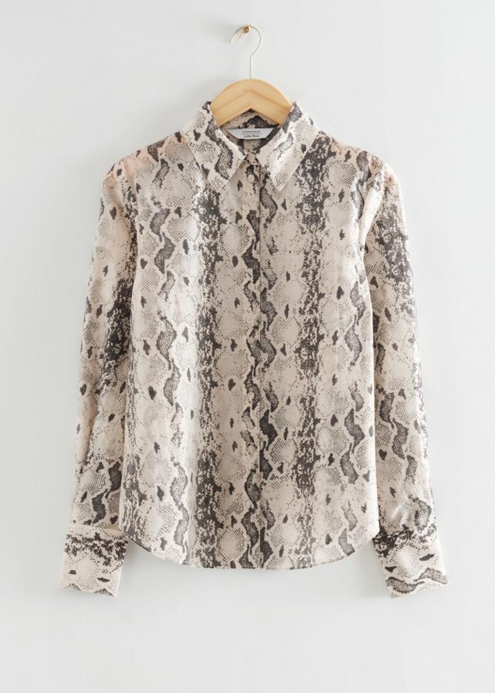 Other Stories Voluminous Sleeve Shirt - Beige