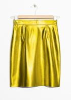 Other Stories Leather Skirt - Yellow