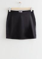 Other Stories Fitted Satin Mini Skirt - Black
