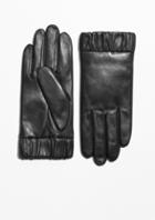 Other Stories Elastic Cuff Leather Gloves