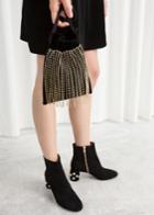 Other Stories Jewelled Drawstring Bag - Black
