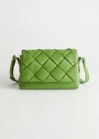 Other Stories Braided Leather Crossbody Bag - Green