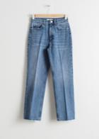 Other Stories High Cropped Kick Flare Jeans - Blue