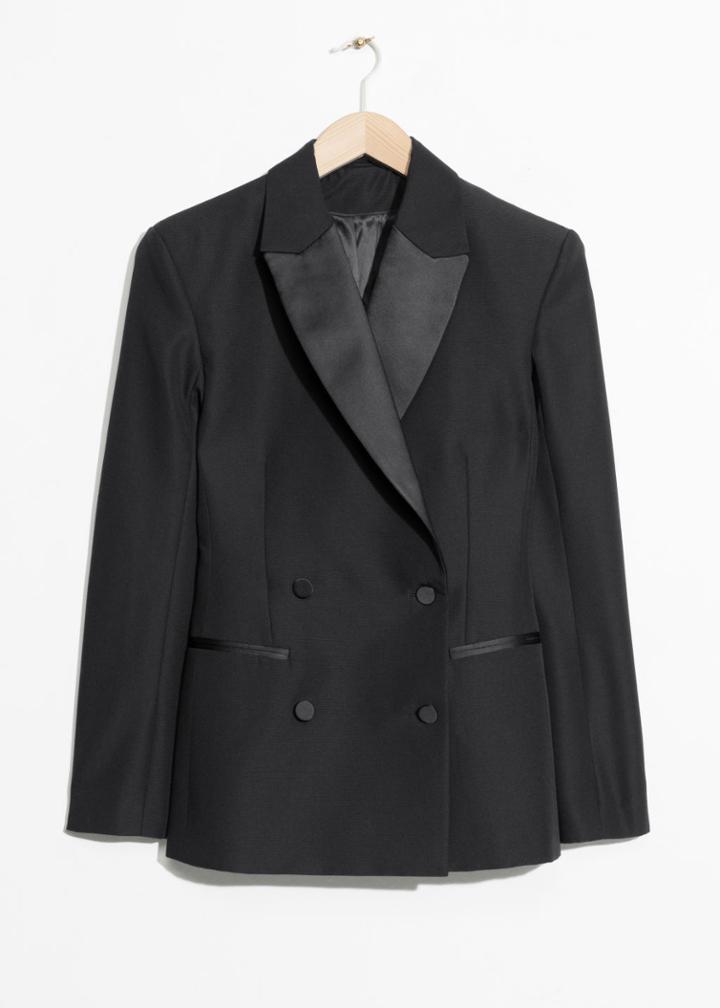 Other Stories Wool Blend Blazer - Black