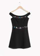 Other Stories Off Shoulder Jewelled Dress