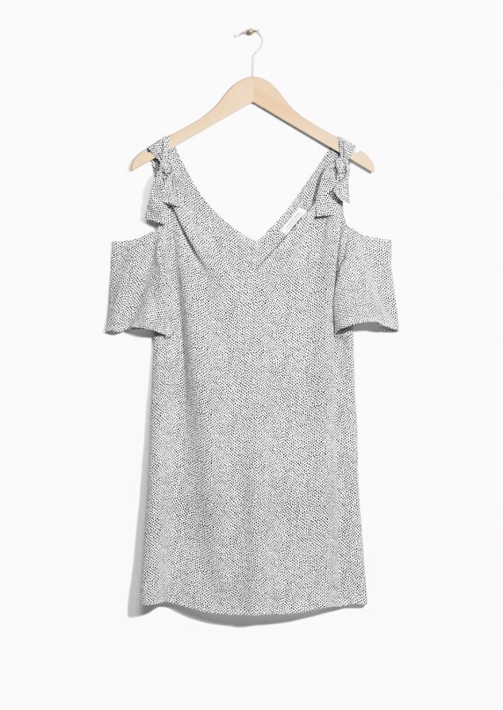 Other Stories Cold Shoulder Knotted Dress