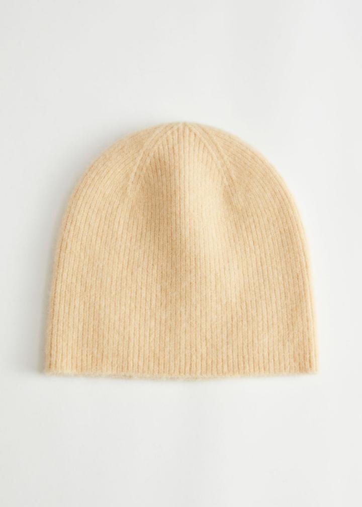 Other Stories Fuzzy Wool Blend Beanie - Yellow