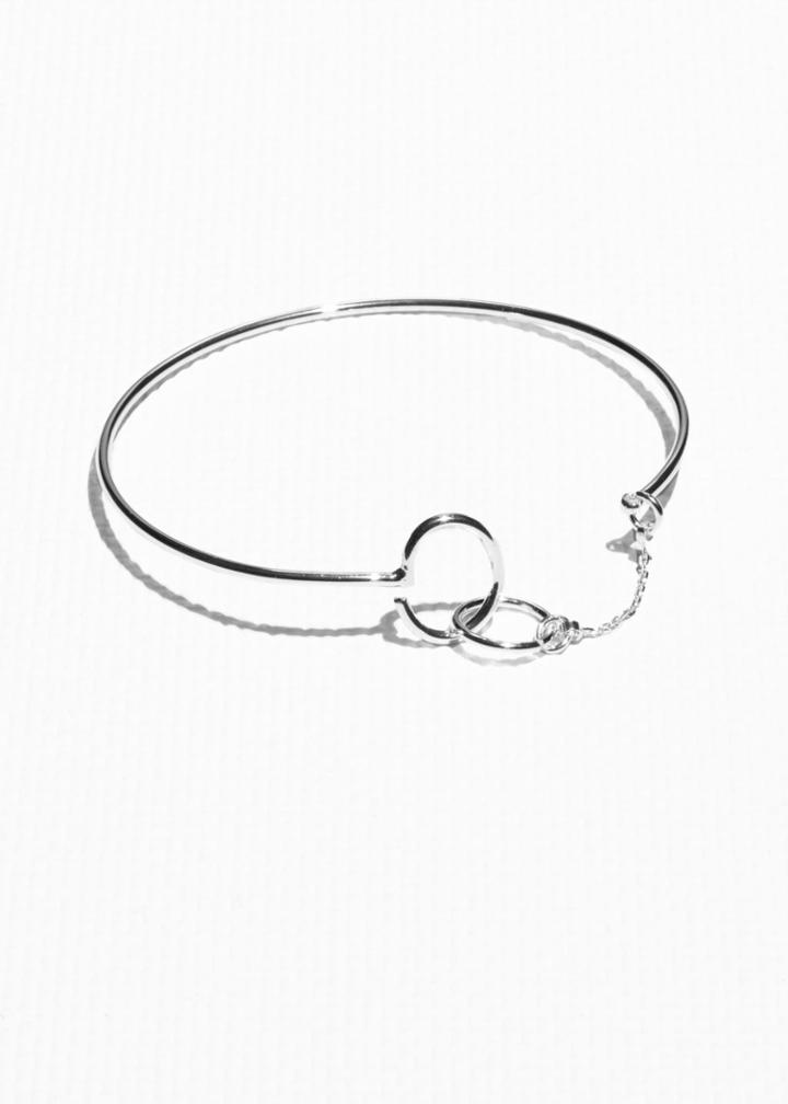 Other Stories Oval Loop Cuff - Silver