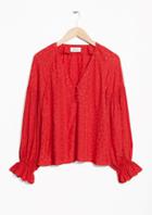 Other Stories V-neck Blouse With Trumpet Sleeves