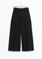Other Stories Crease Culottes - Black