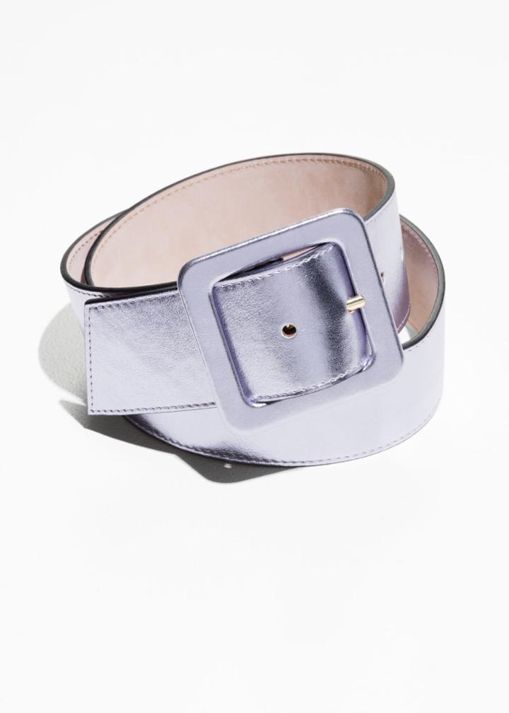 Other Stories Silver Waist Belt - Silver