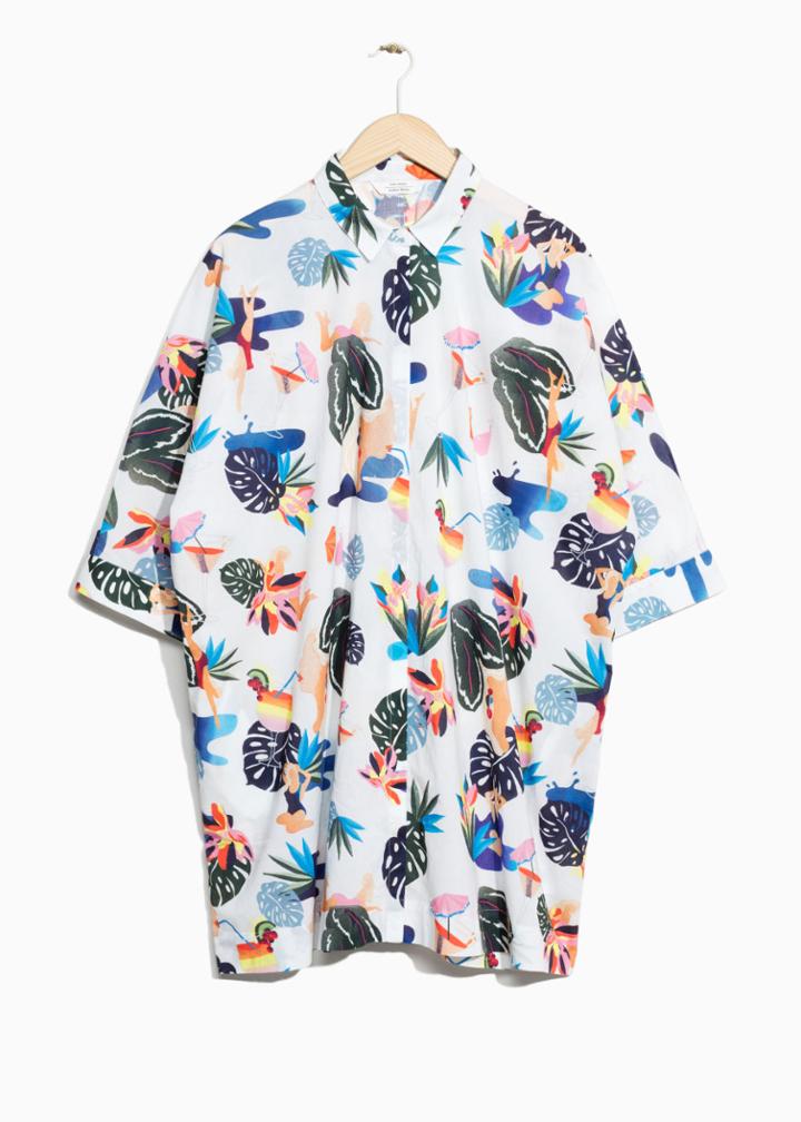Other Stories Cotton Shirt Dress - White