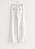 Other Stories Flared High Waist Jeans - White
