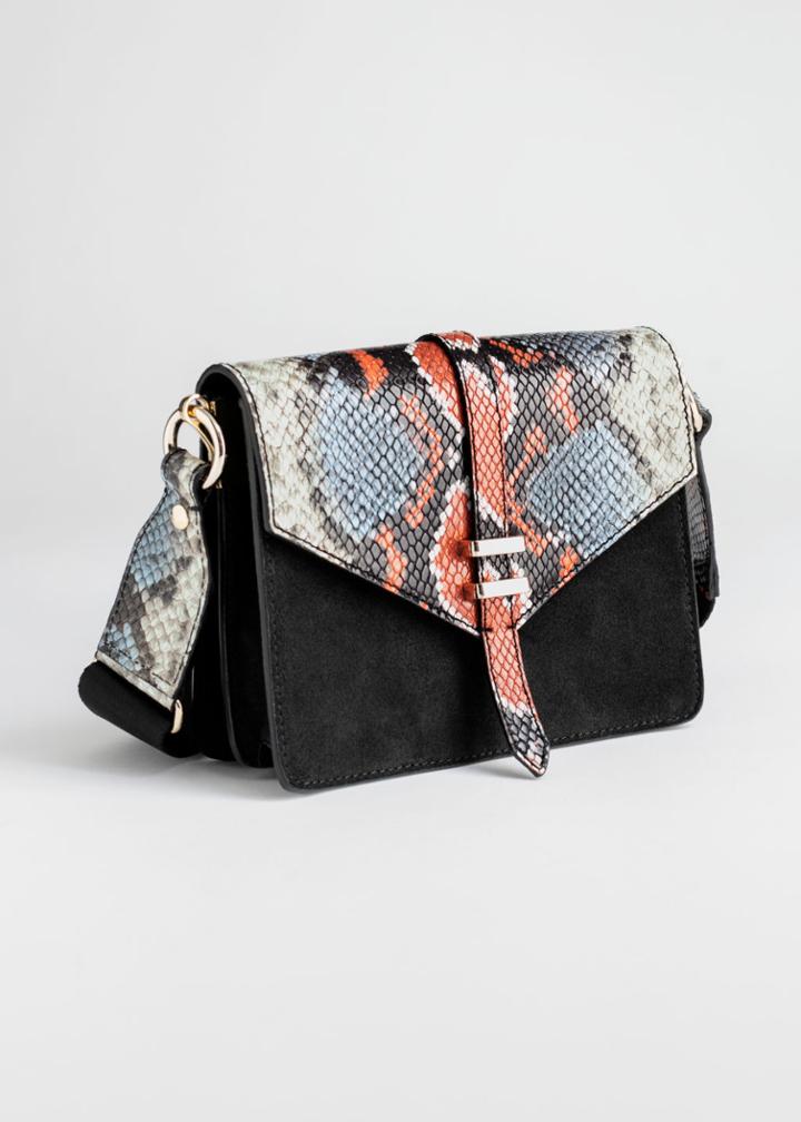Other Stories Structured Small Accordion Bag - Orange