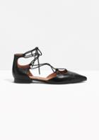 Other Stories Lace-up D'orsay Flats