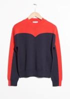 Other Stories Colour Blocking Cotton Sweater