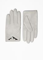 Other Stories Overlapping Fold Leather Gloves - Grey