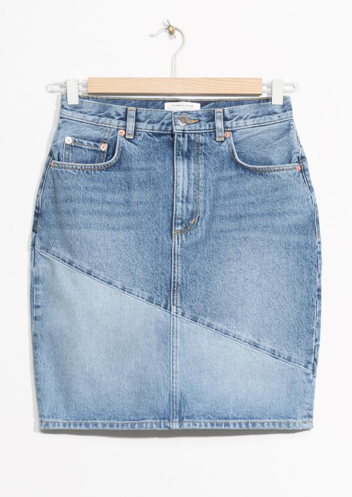Other Stories Denim Pencil Skirt