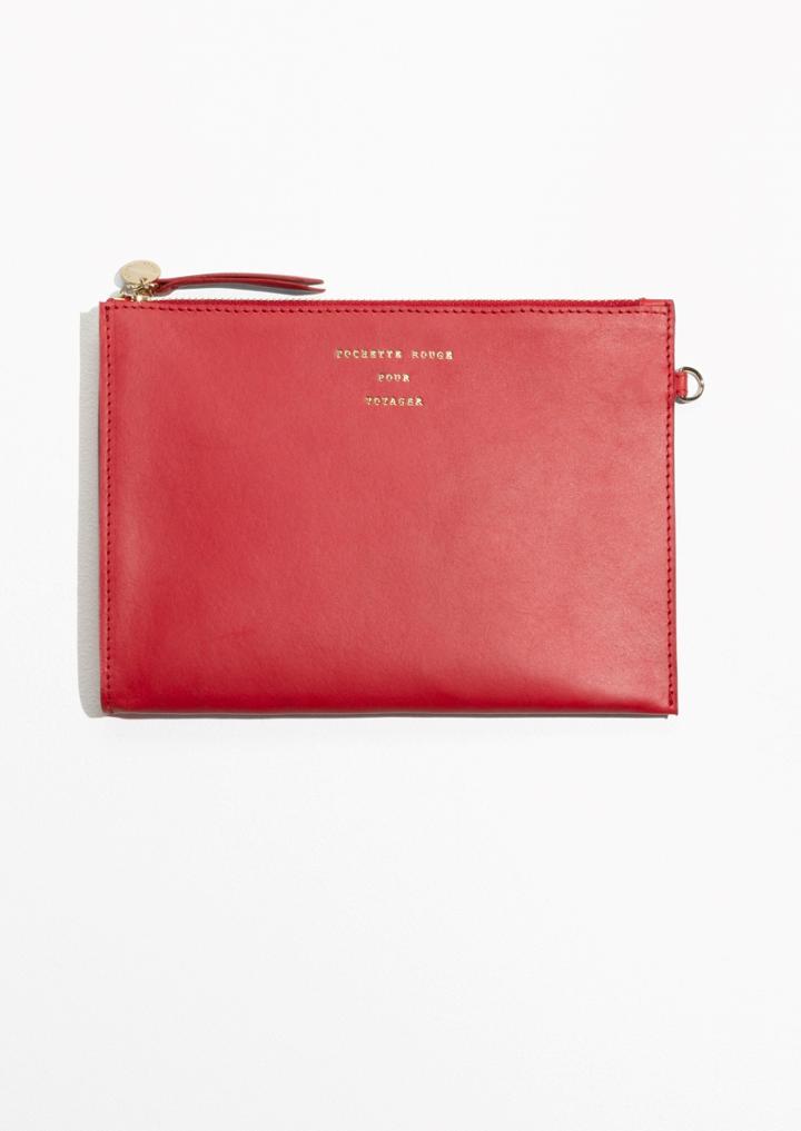 Other Stories Zipped Leather Purse
