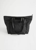 Other Stories Nylon Front Pocket Tote Bag - Black