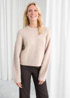 Other Stories Chunky Jacquard Knit Sweater - Beige